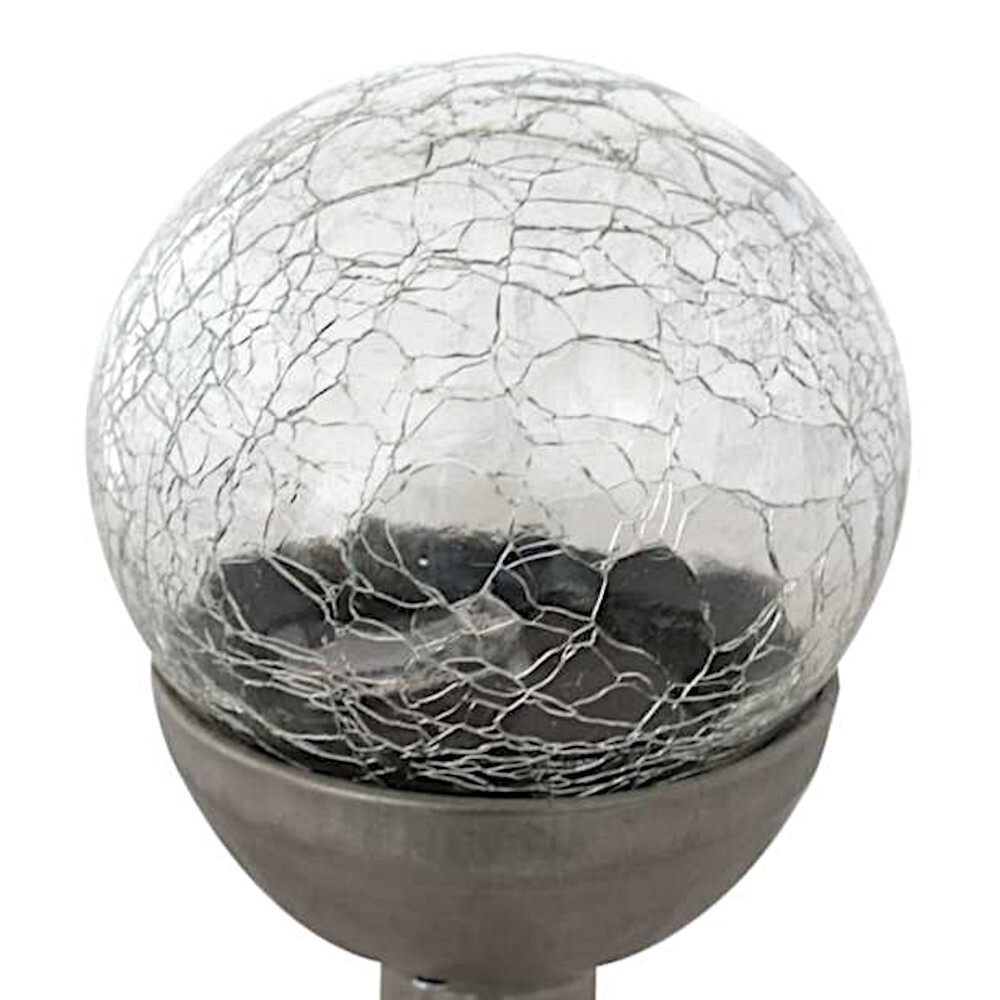 LED Solarkugelleuchte 8 cm mit 1 LED warmweiß und 1 LED image number 1