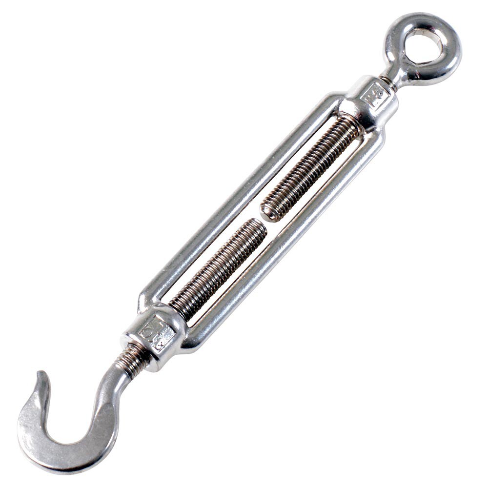 Seilspanner 8 x 110 mm, mit Haken und Öse, Edelstahl image number 0
