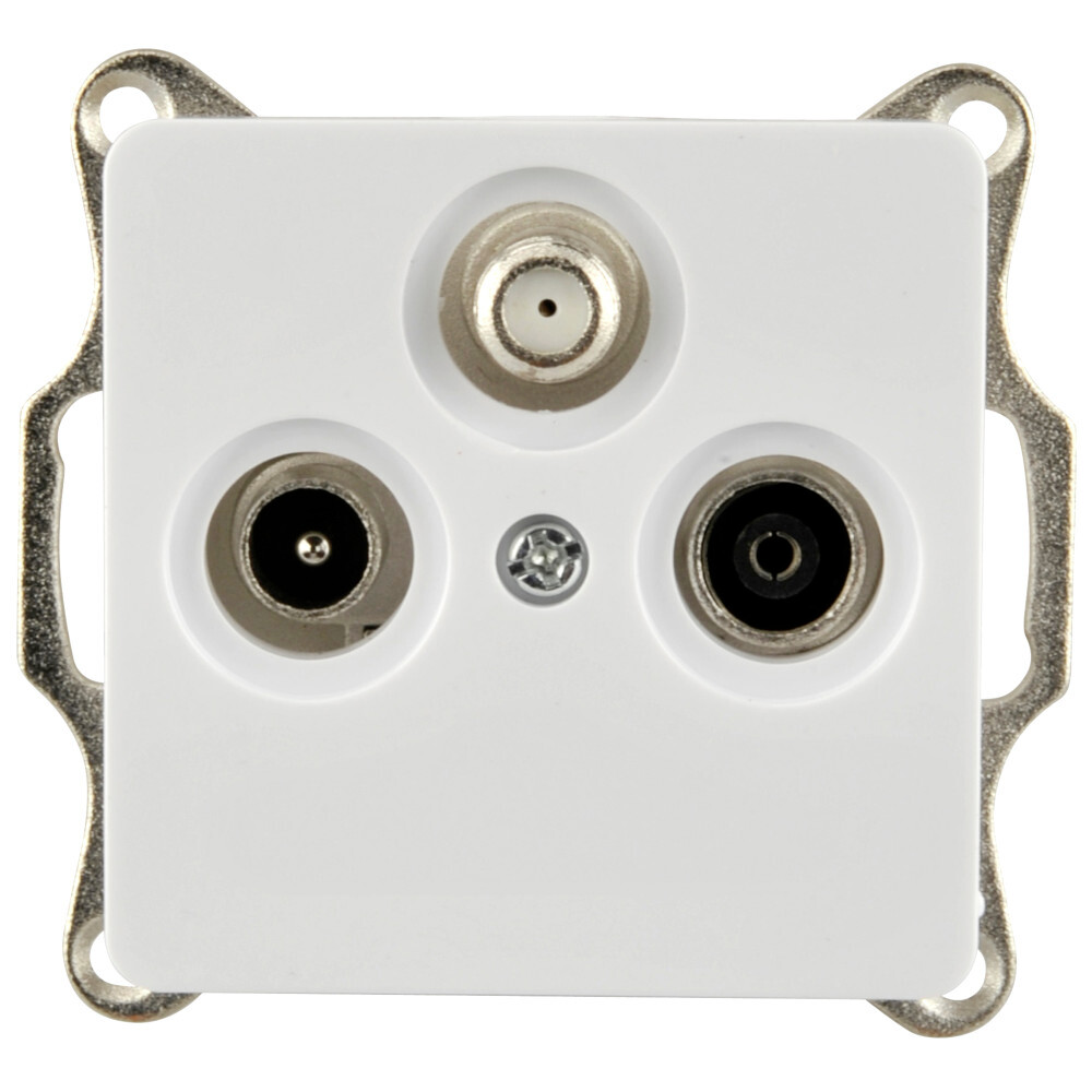 SAT7-Antennensteckdose ultrawei&szlig;, Unterputz