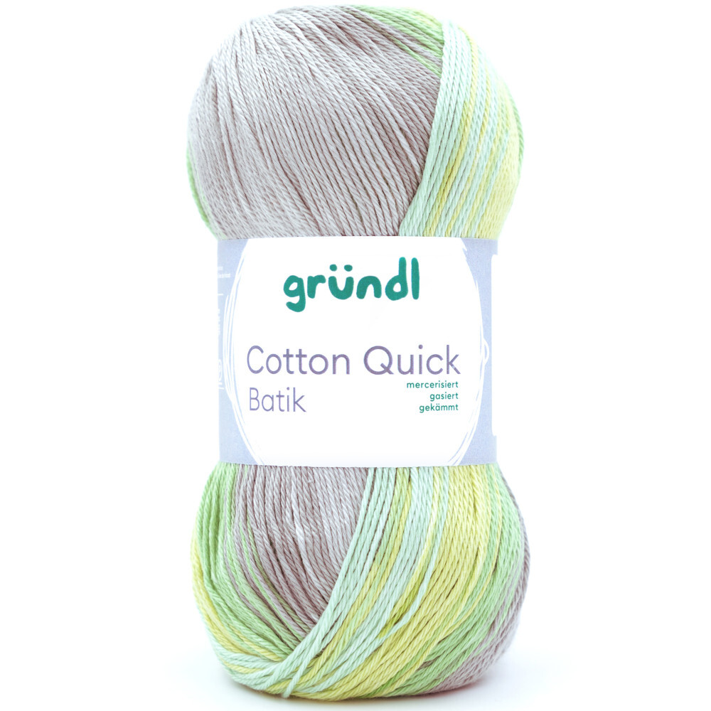 Garn Cotton Quick 100 g, natur-t&uuml;rkis-gelb-gr&uuml;n image number 0