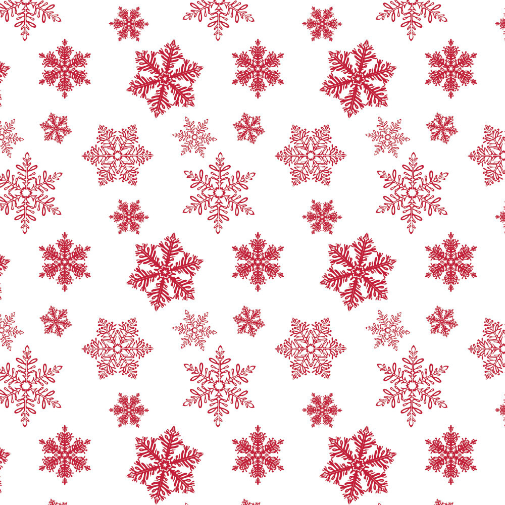 Tischdecke transparent mit roten Schneeflocken-Motiv, Meterware image number 0