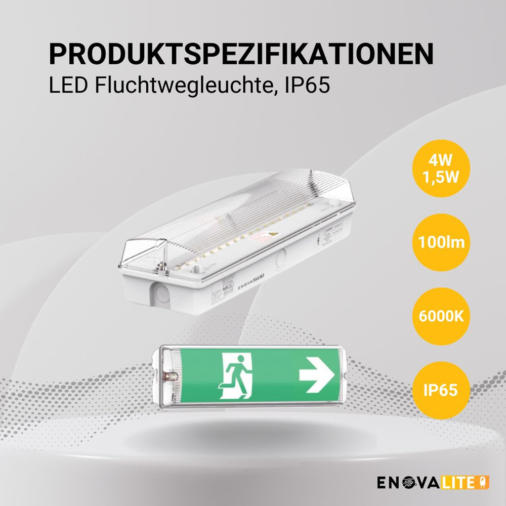 LED-Fluchtwegleuchte für die Wandmontage image number 8