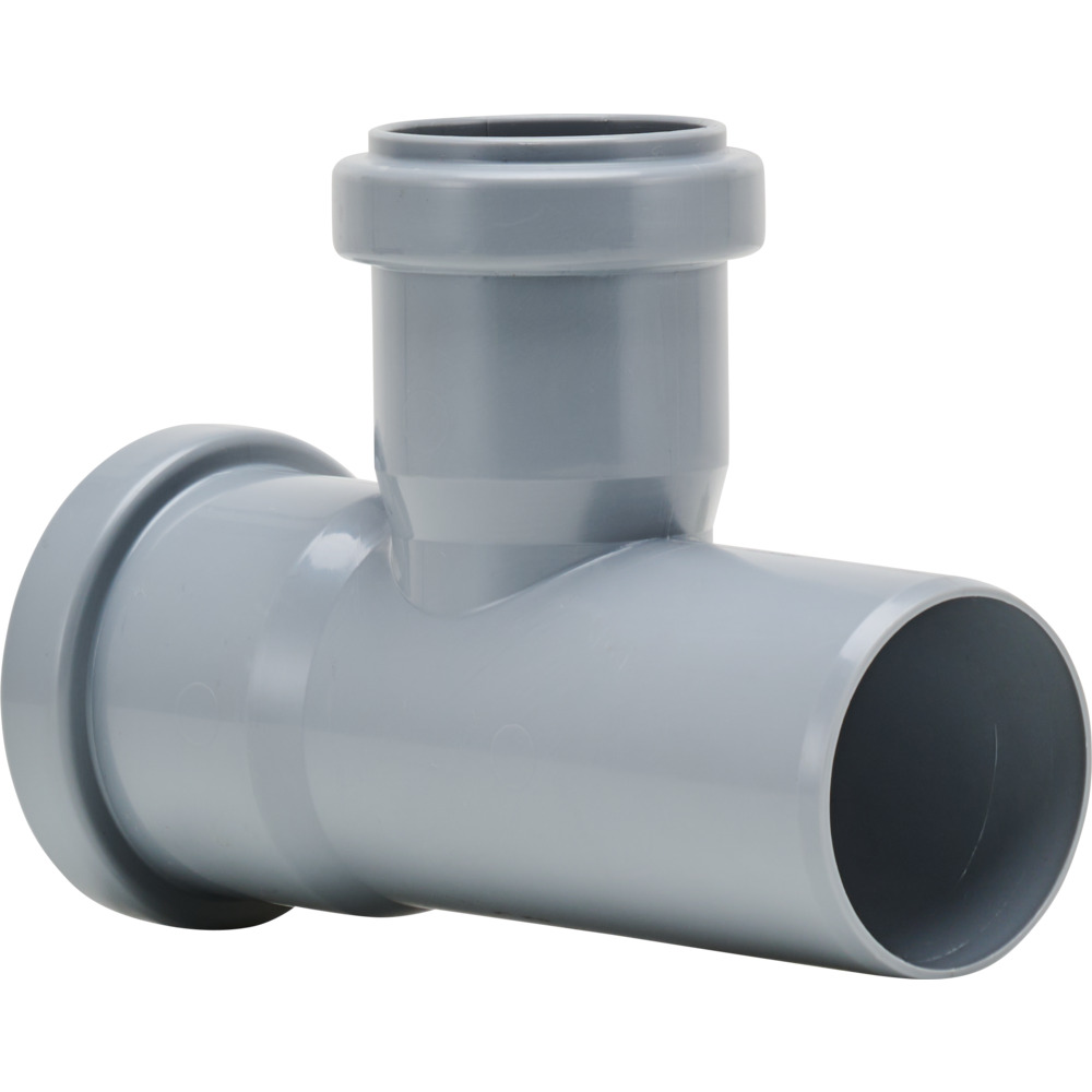 HT-Einfach-Abzweig DN 50/40 87&deg; Polypropylen, mit Steckmuffe image number 1