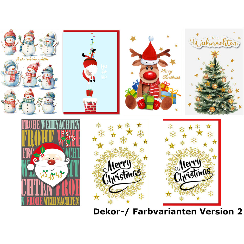 Weihnachtskarte Handmade aufklappbar mit Umschlag image number 2