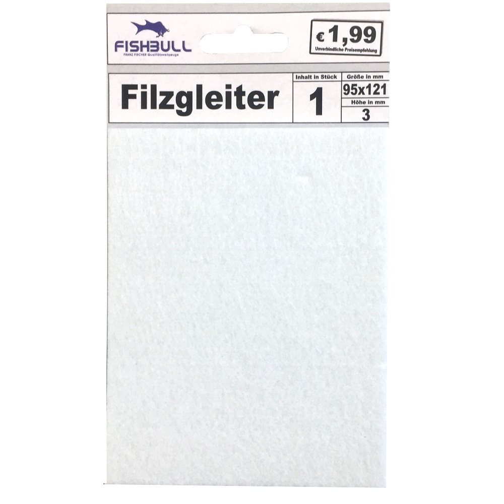 Filzgleiter Platte 9,5x12,1 cm selbstklebend quadratisch in weiß