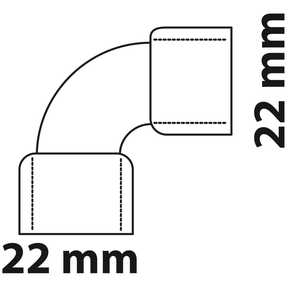 Doppel-Bogenmuffe 90° Kupfer-Lötfitting 22 mm - Nr. 5002a image number 2