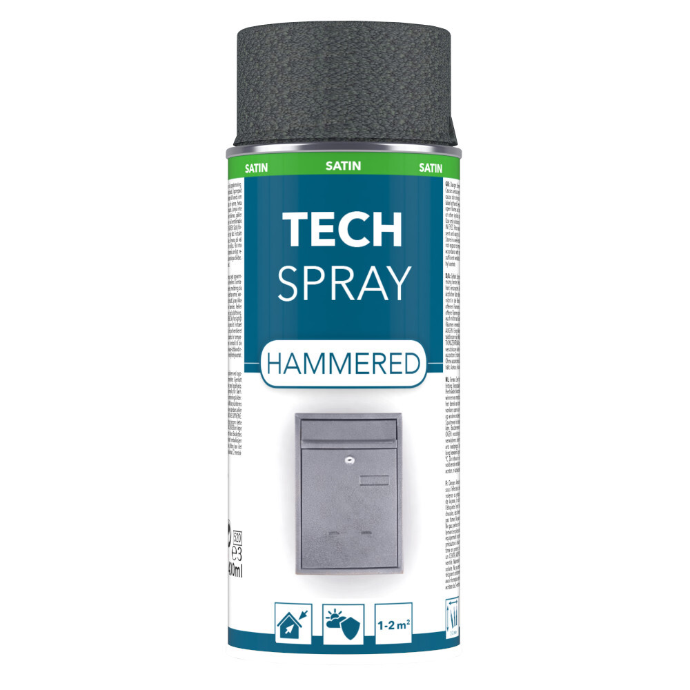 Tech Spray Hammerschlag Seidenglanz 400 ml anthrazit