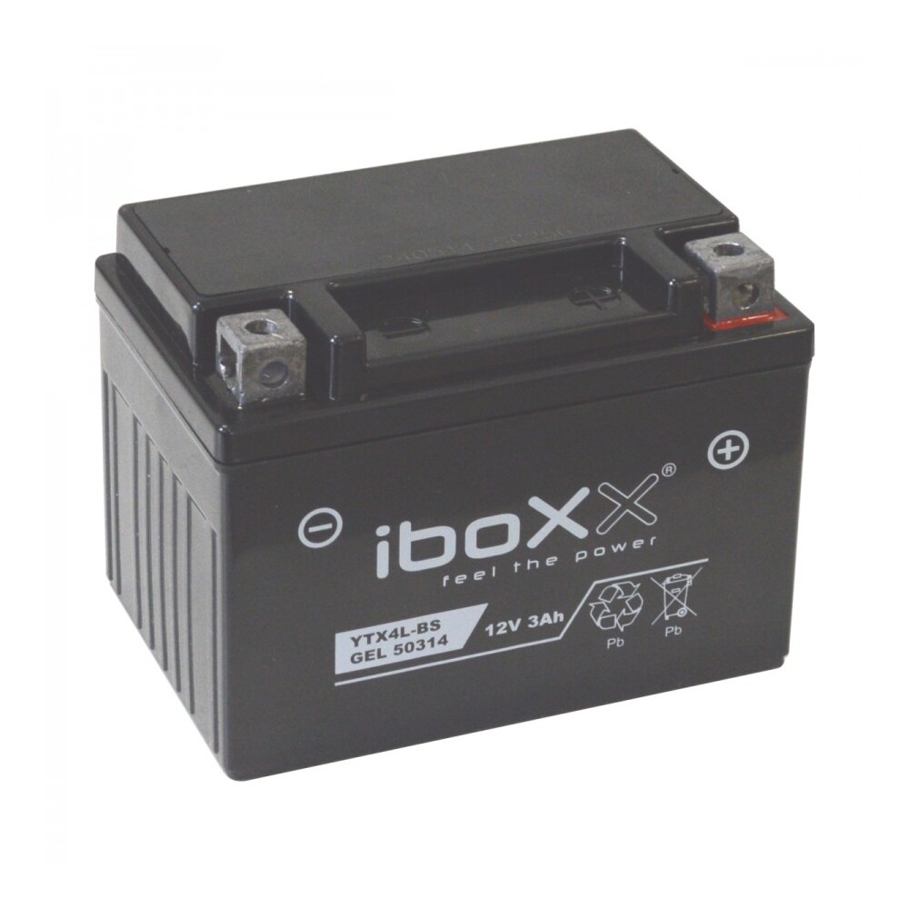 iboxx Motorradbatterie GEL 12V3Ah YTX4L-BS Starterbatterie Zweirad Batterie