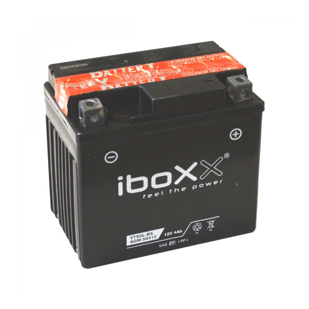 iboxx Motorradbatterie AGM 12V4Ah YTX5L-BS Starterbatterie Zweirad Batterie