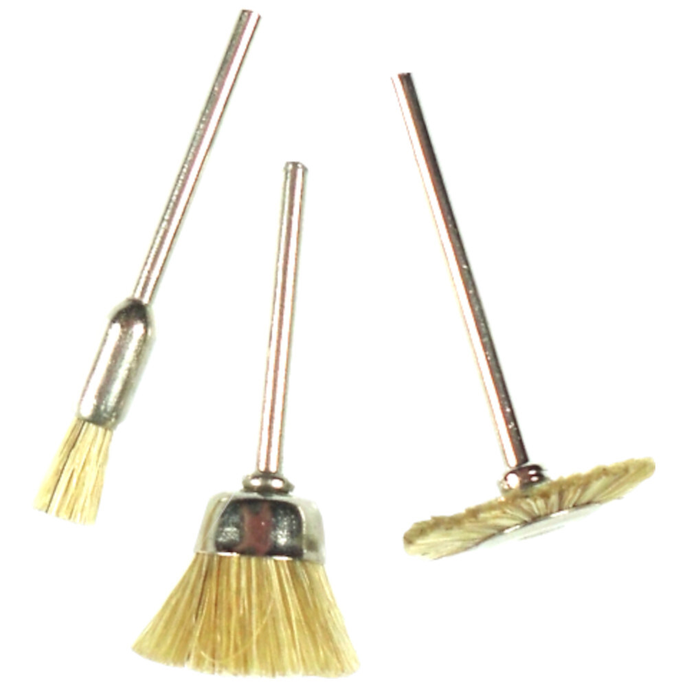 Borstenbürsten Set 3-teilig mit Ø 2,35 mm Aufnahme