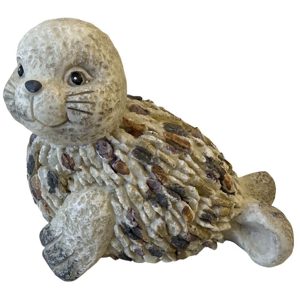 Deko Steinfigur Robbe aus Magnesium image number 0