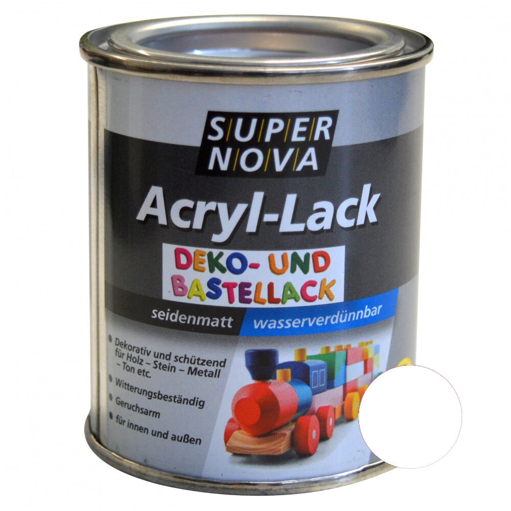 Super Nova Acryl Lack weiß seidenmatt für innen und außen