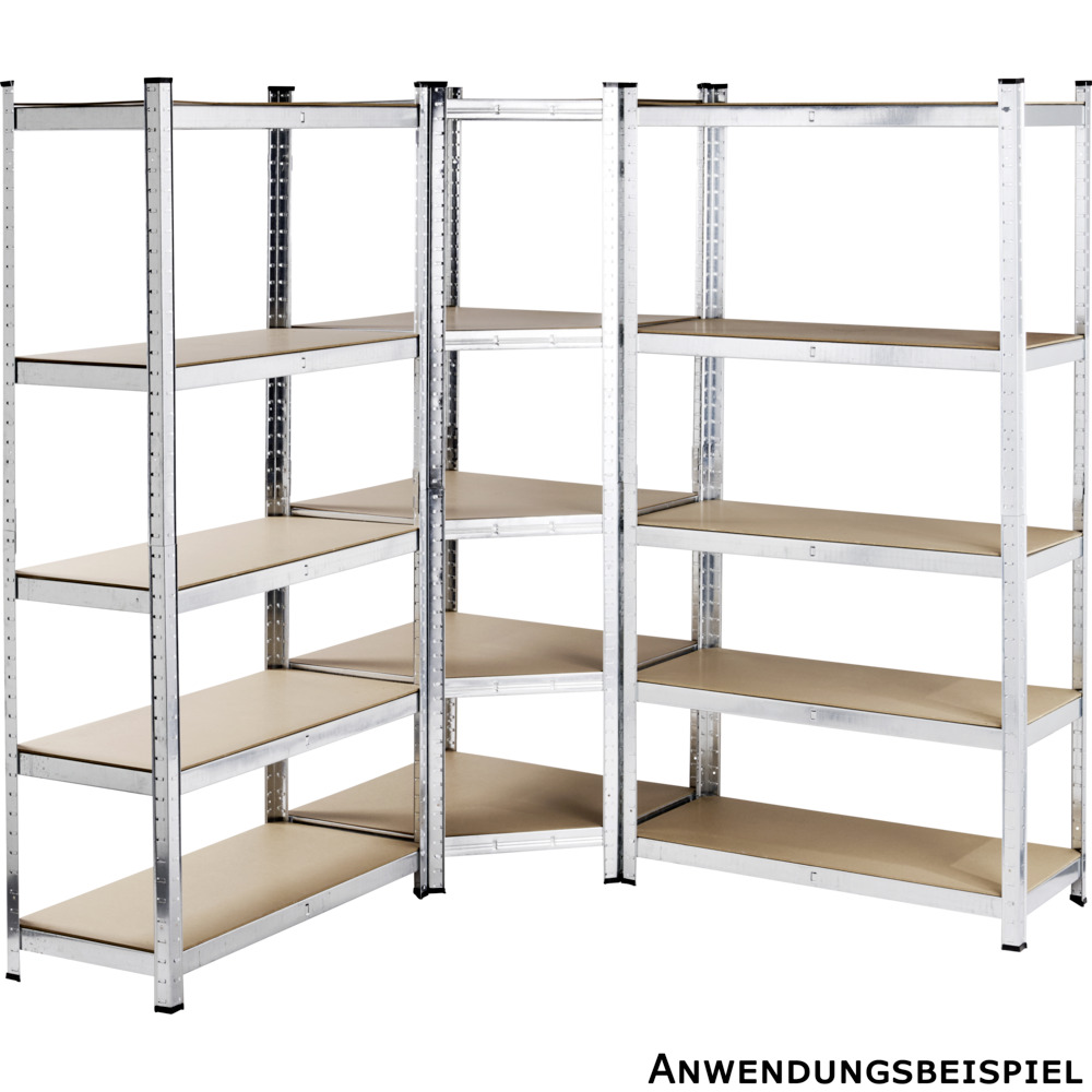 Schwerlastregal steckbar, eckig aus Stahl für 875 kg mit MDF Böden image number 3