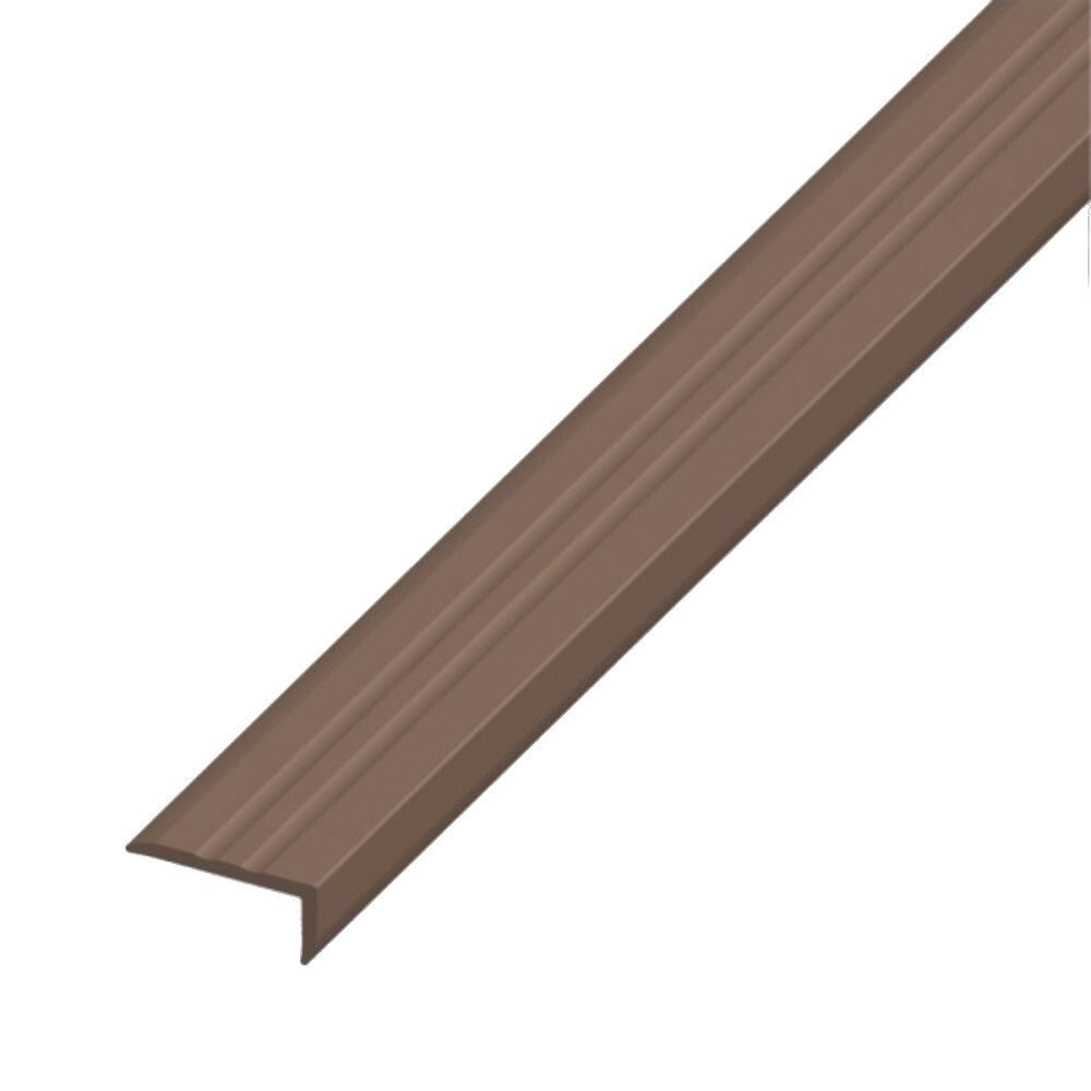Winkel-Abschluss-Profil 25 x 21 mm Kunststoff braun ungelocht image number 0