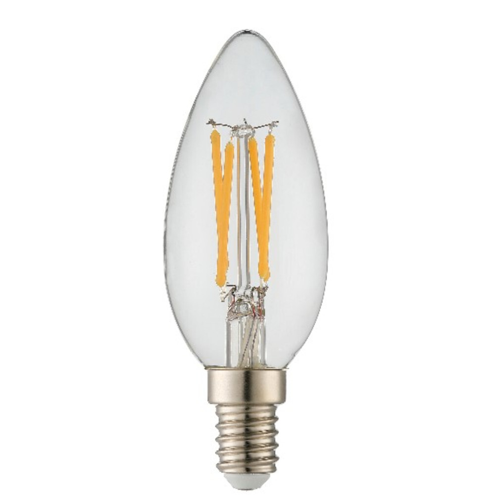 LED Filament Lampe 6 Watt in Kerzenform mit E14 Sockel