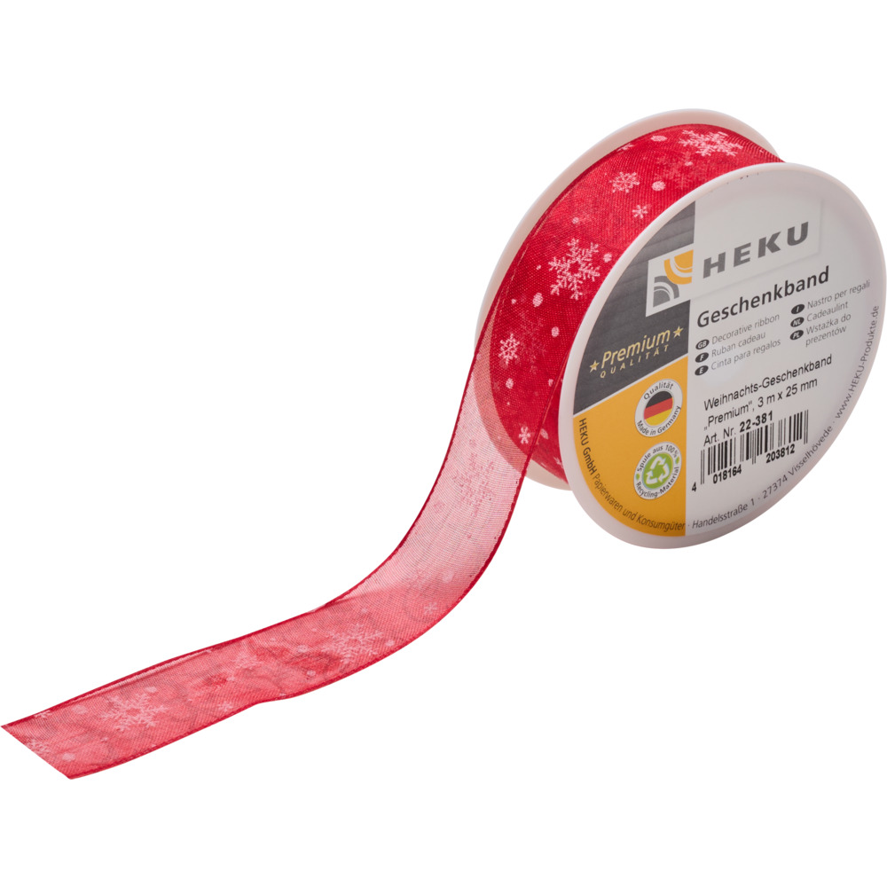 Geschenkband Weihnachten, 3 m x 25 mm image number 6