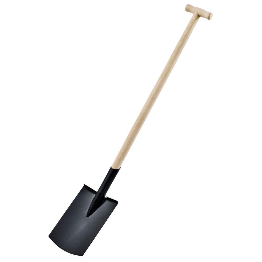 Gärtnerspaten mit Holzstiel