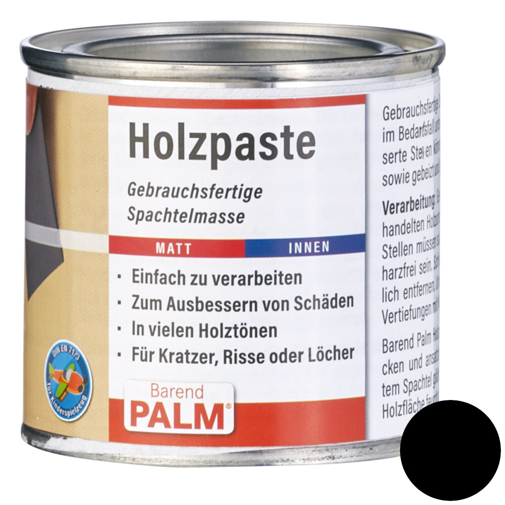 Barend Palm Holzpaste Schwarz 150 g image number 0