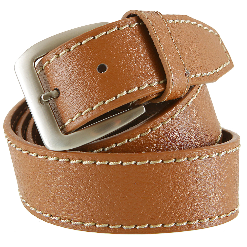 Herren Gürtel Länge 115-135 cm in Hellbraun mit 3,7 cm Breite