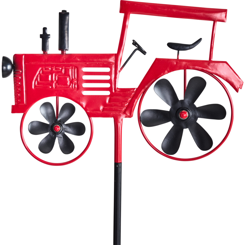 Gartenstecker Windrad 130 cm mit Fahrzeugmotiv und Erdspieß