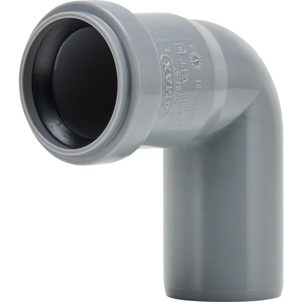 HTB-Abwasserbogen DN 40 mit 87&deg; Winkel image number 1