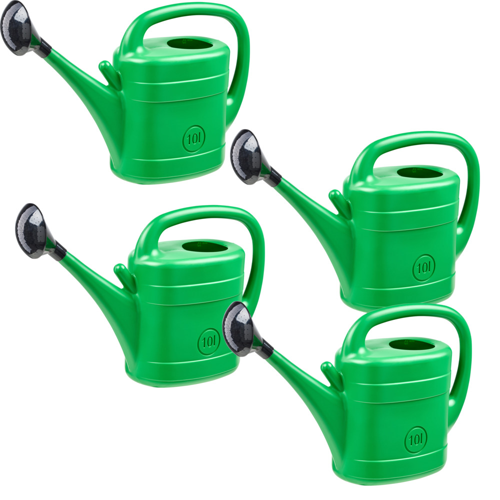 Gie&szlig;kanne 10 Liter gr&uuml;n mit Brause 5er-Set - B-Ware