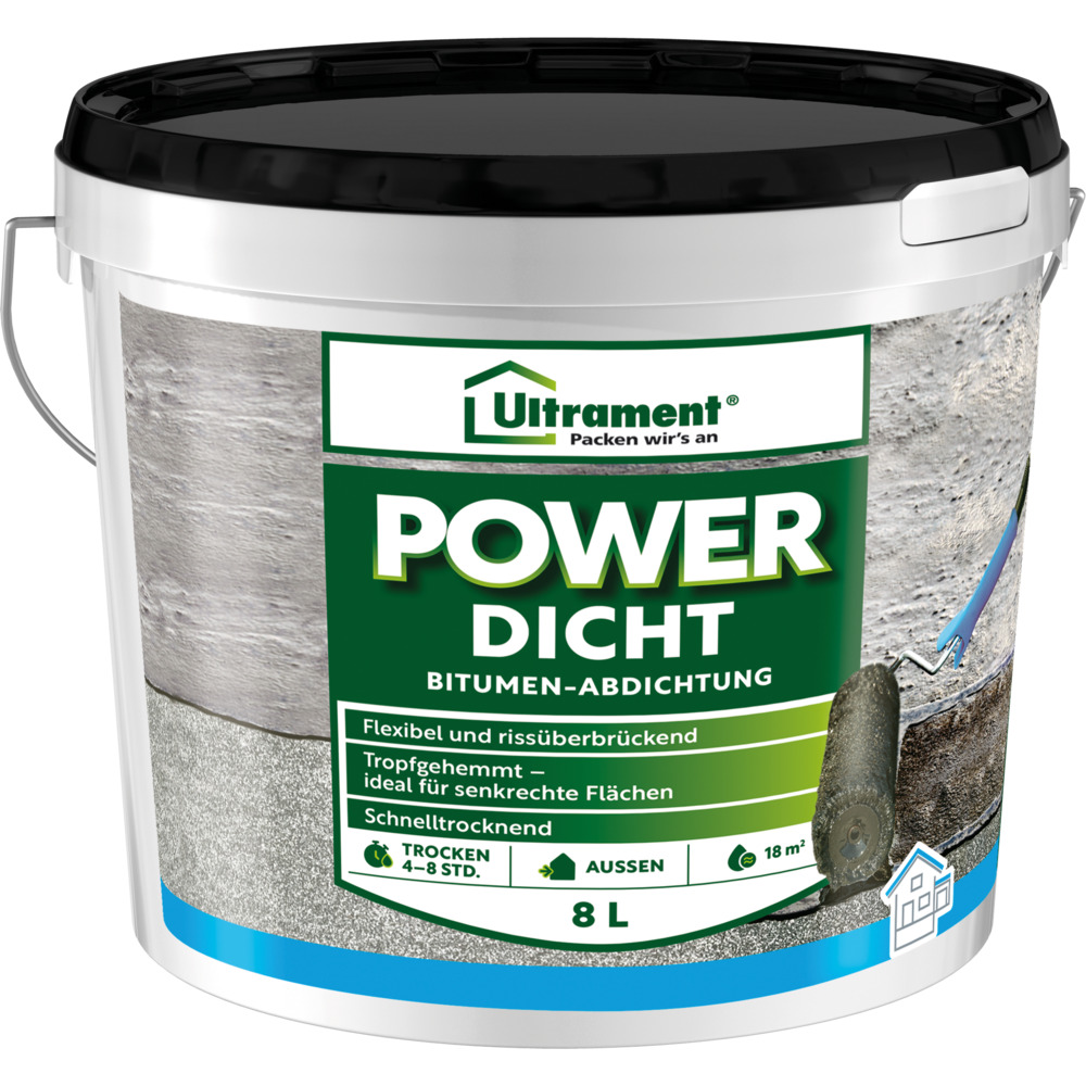 Powerdicht 8 Liter Bitumen Dichtanstrich image number 0