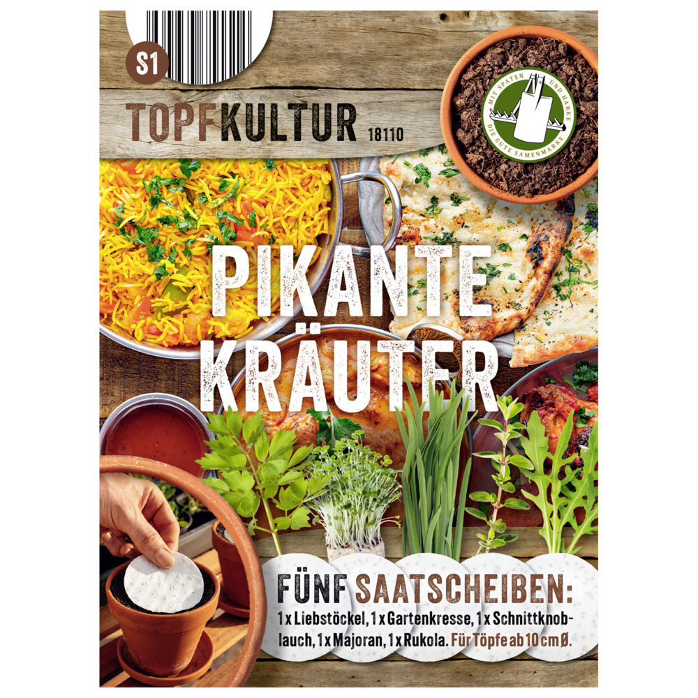 Saatscheiben pikanter Kräuter-Mix 5 Scheiben
