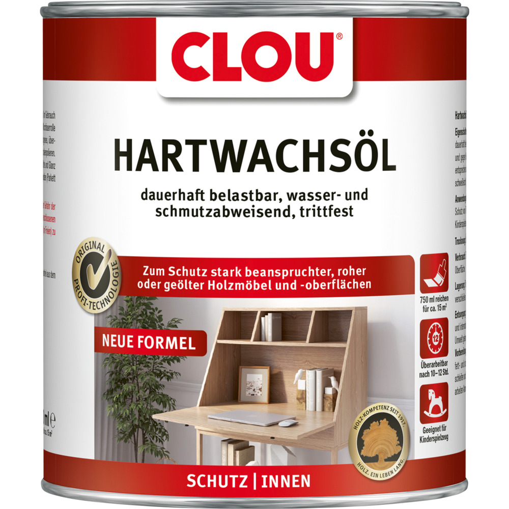 Clou Hartwachs-Öl farblos 750 ml