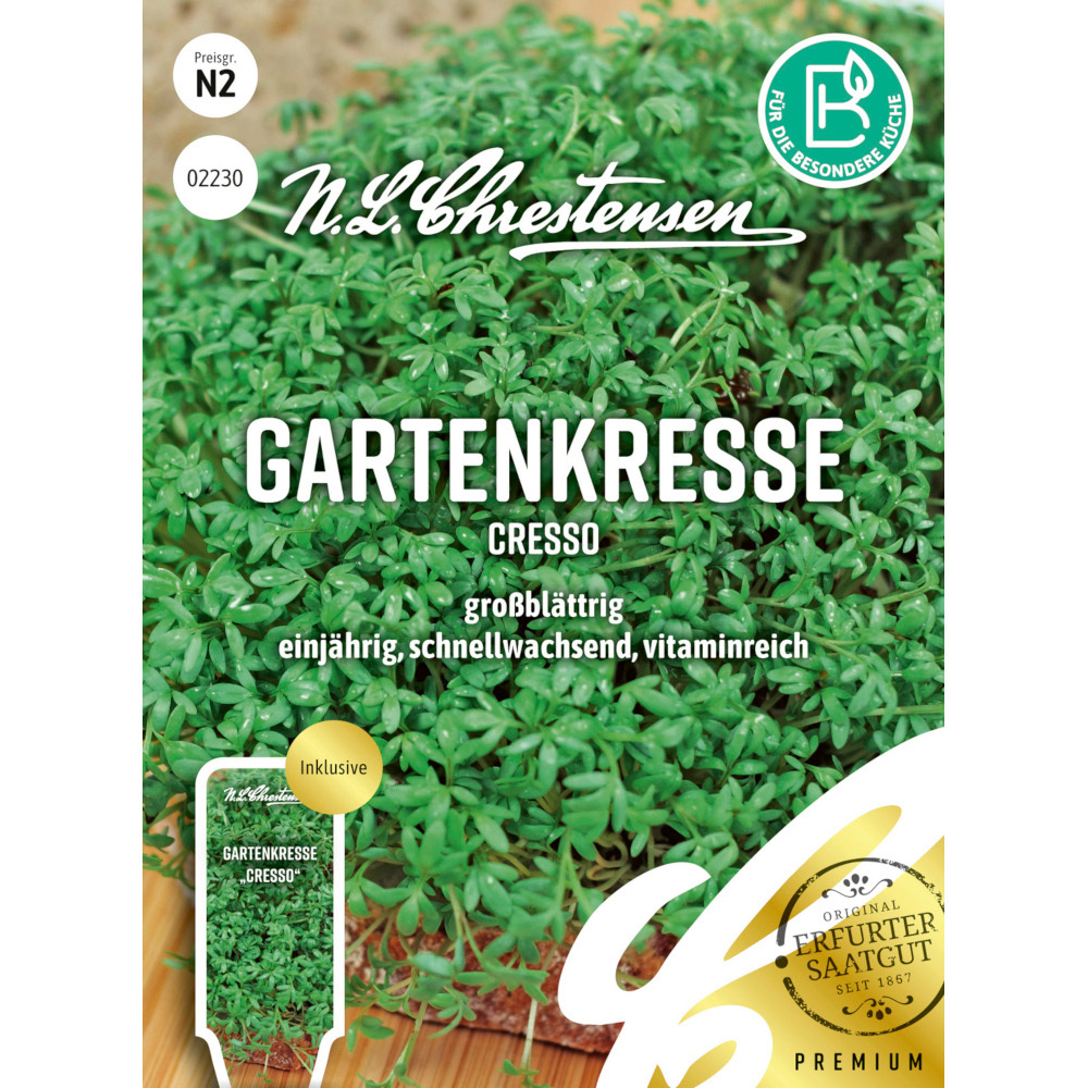 Saatgut Gartenkresse Cresso f&uuml;r ca. 6-8 laufende Meter