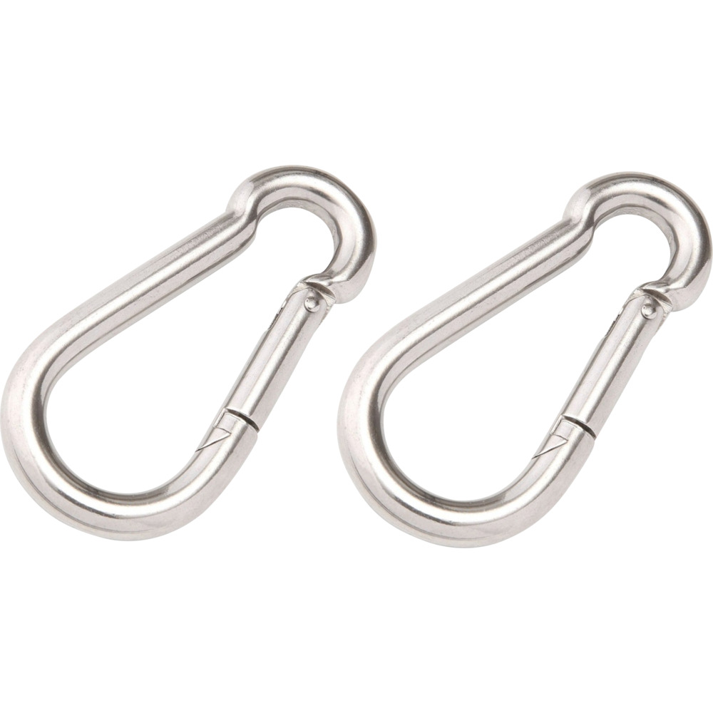 Karabiner 4 x 40 mm verzinkt, 2 Stück, Belastbarkeit 10 kg
