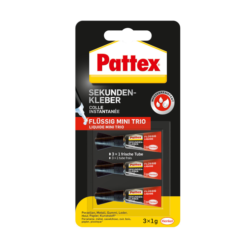 Pattex® Sekundenkleber Ultra Gel Mini Trio 3 x 1 g image number 0