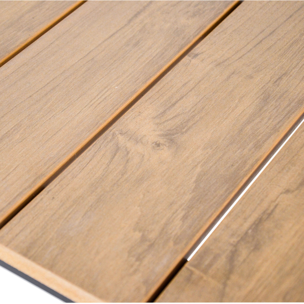 Gartentisch „Arezzo“ Nonwood 160 x 90 x 74 cm in Teakoptik mit Aluminiumgestell image number 2