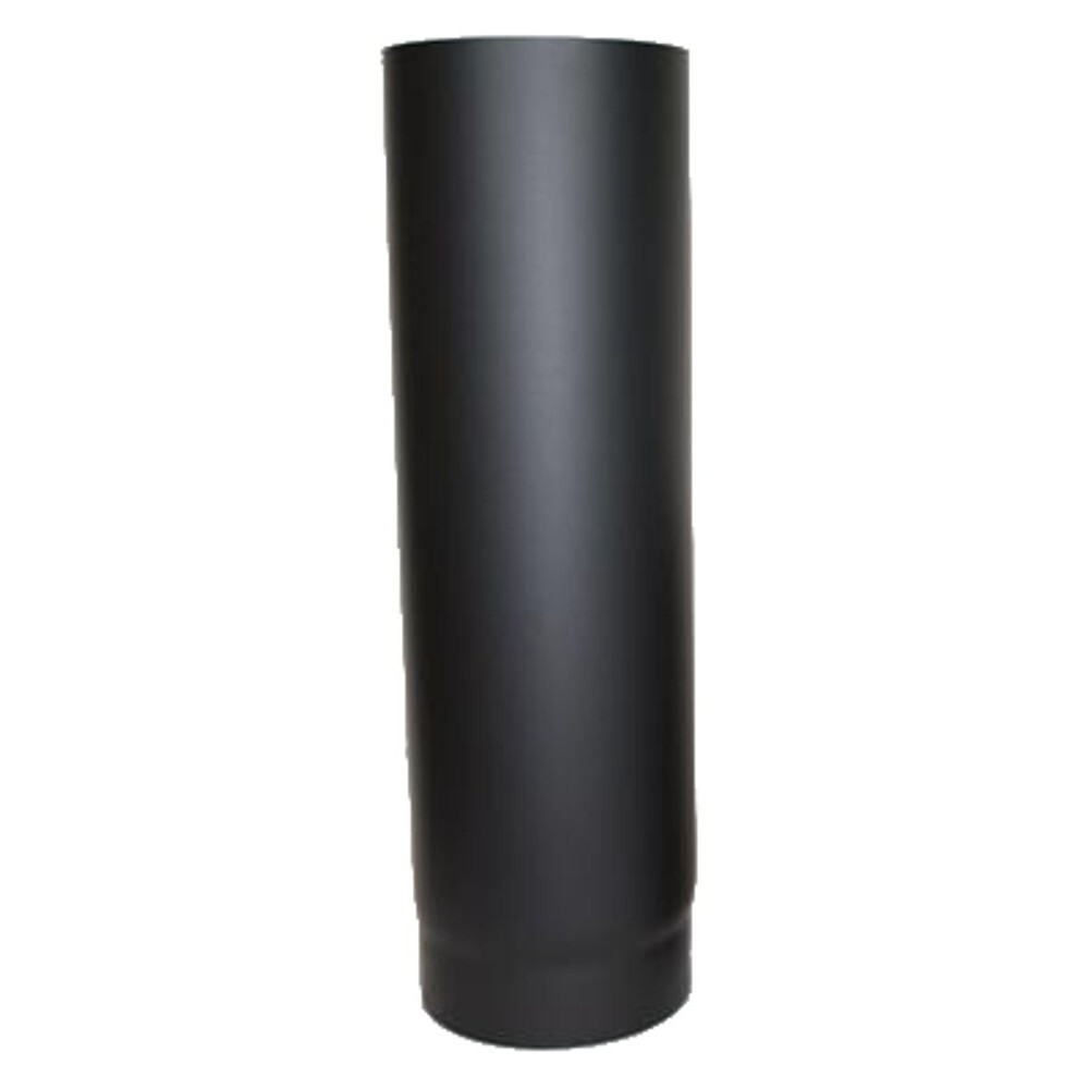 Ofenrohr gerade Ø 150x750 mm aus Stahlblech, Senotherm lackiert in schwarz
