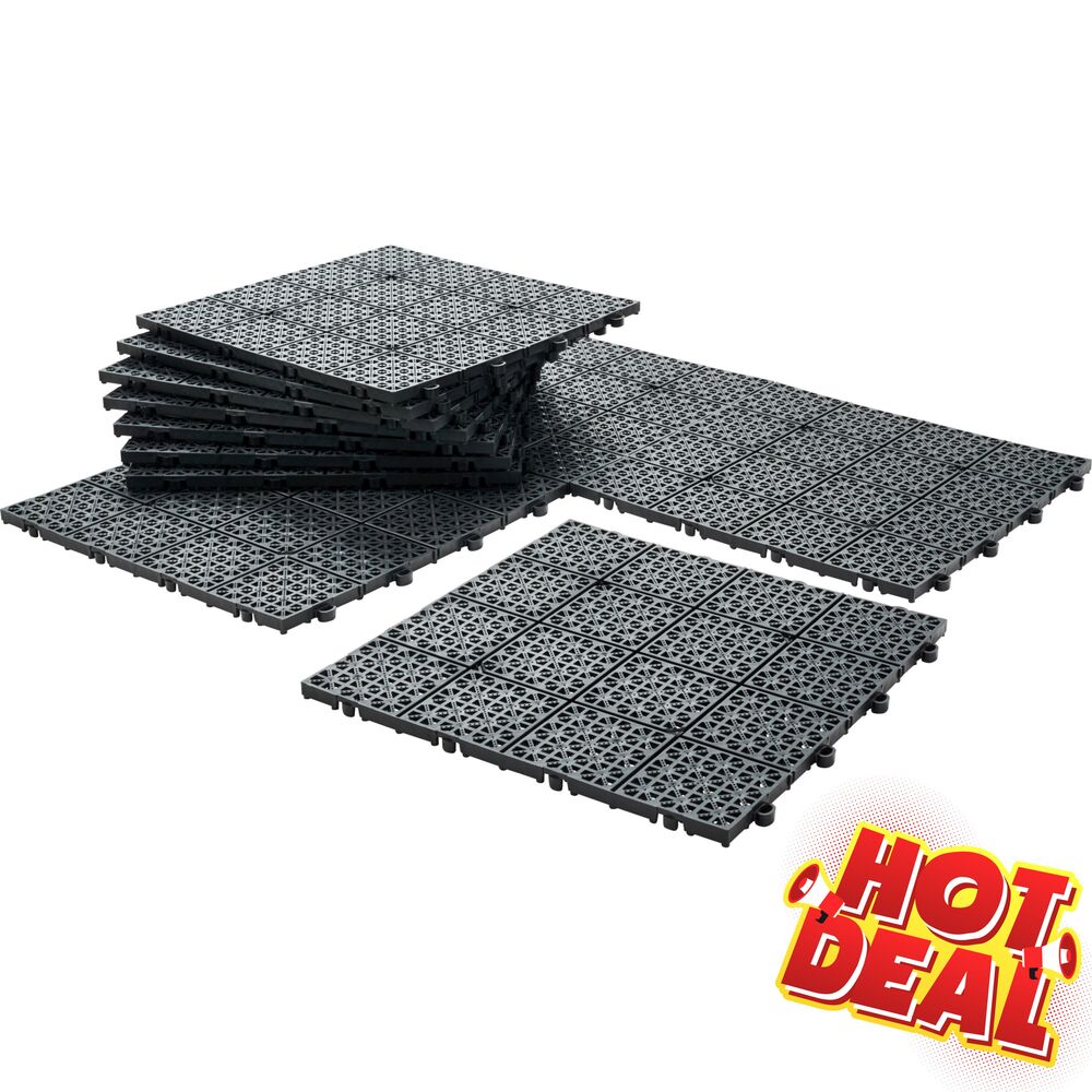 Klick-Bodenfliesen-Set 11 St&uuml;ck 30 x 30 x 1 cm Kunststoff