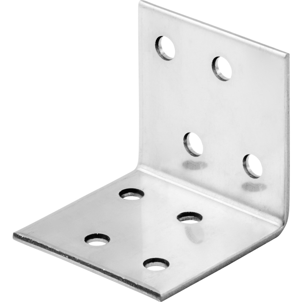 Winkelverbinder 40 x 40 x 40 mm aus Edelstahl mit 8 Löchern