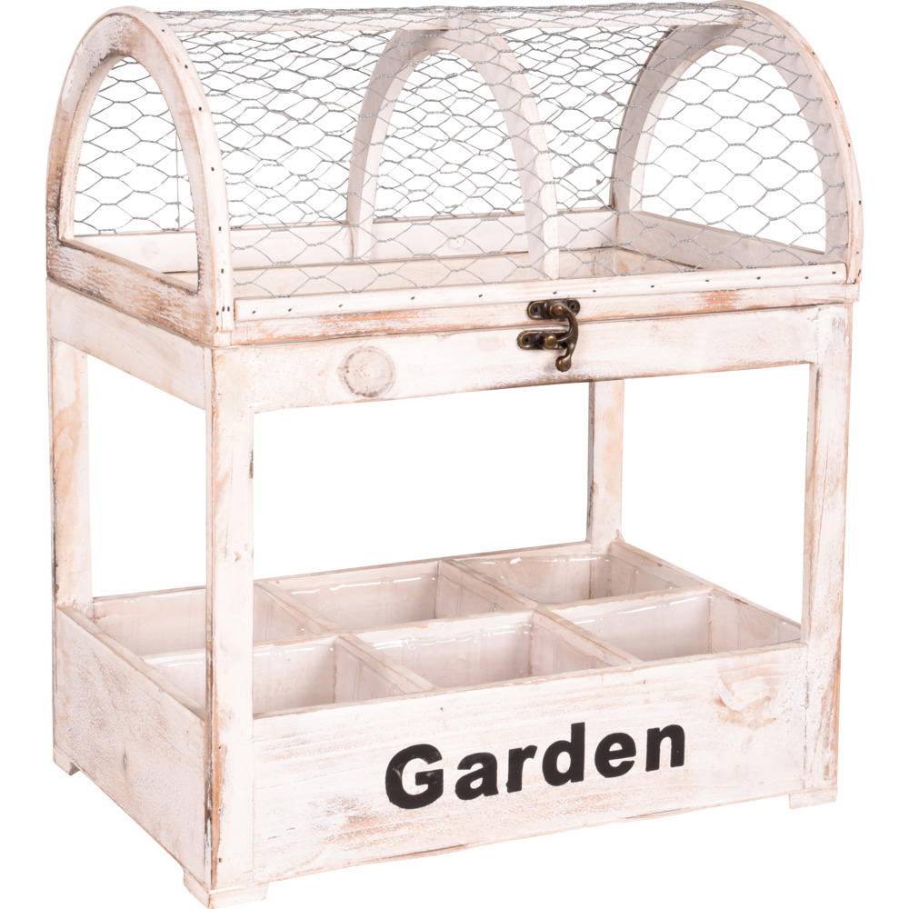 Holz Blumenkasten ''GARDEN'' für 6 Pflanztöpfe image number 0