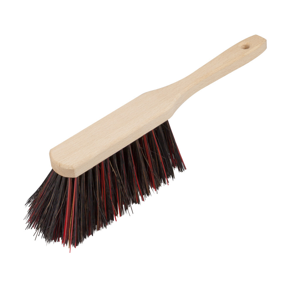 Handfeger Arenga-Elaston 32 cm aus Holz mit schwarz-roten Borsten image number 0