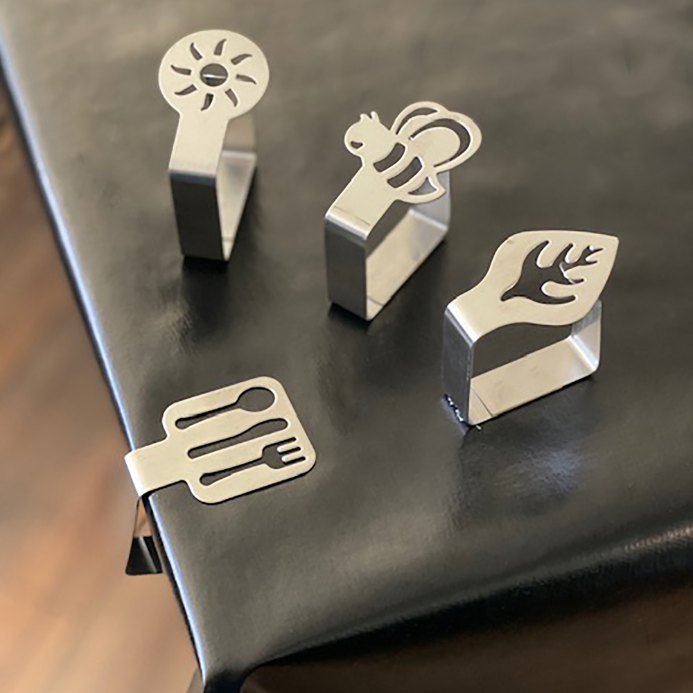 Tischdeckenklammer 4 Stück im Set, mit Motiv
