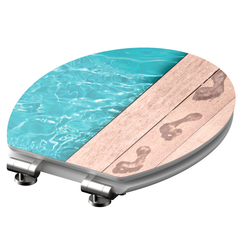 WC-Sitz MDF mit Absenkautomatik High Gloss Motiv Poolside image number 1