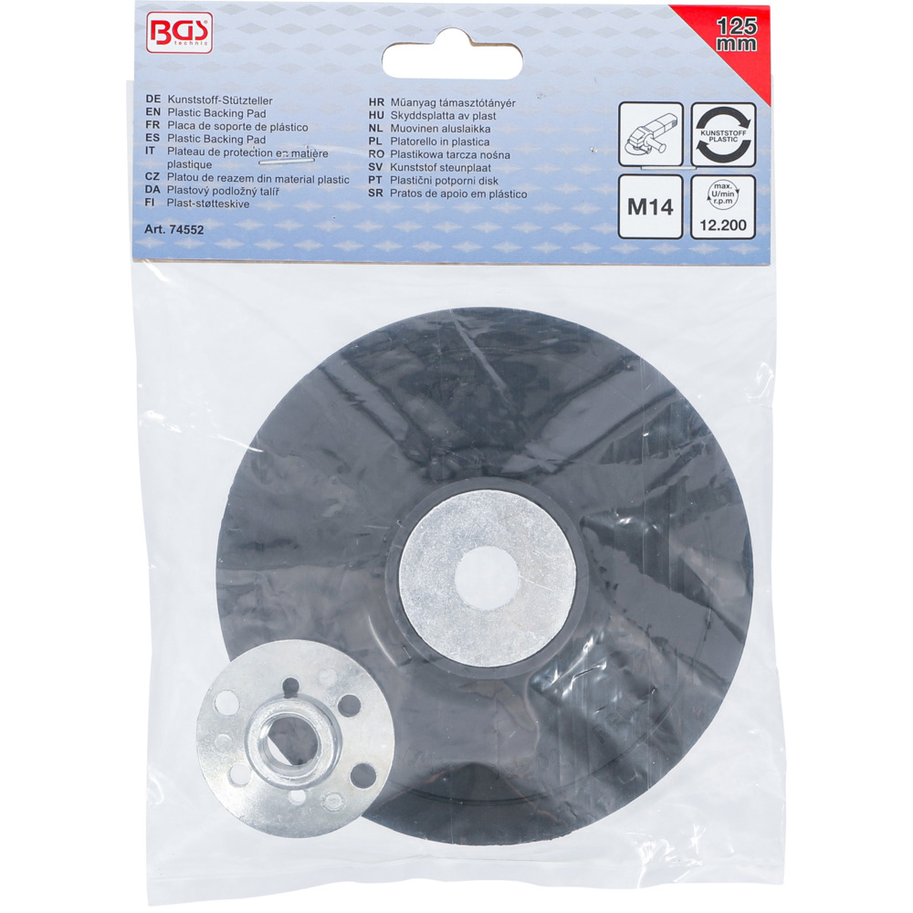 BGS® Stützteller für Winkelschleifer Kunststoff Ø 125 mm image number 4
