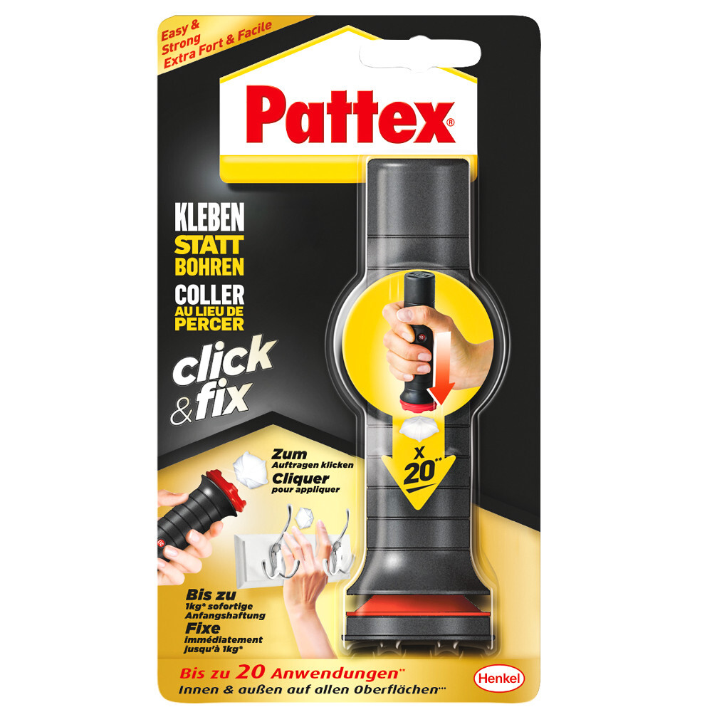 Pattex® Kraftkleber "Click & Fix" Stempel mit 20 Dosierungen
