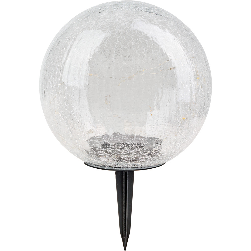 LED-Solarkugelleuchte &Oslash; 20 cm mit Crashglas, 25 LED