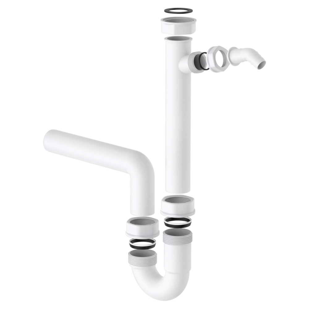 Röhren-Siphon 1-1/2'' x 3/4" x 40 mm image number 2