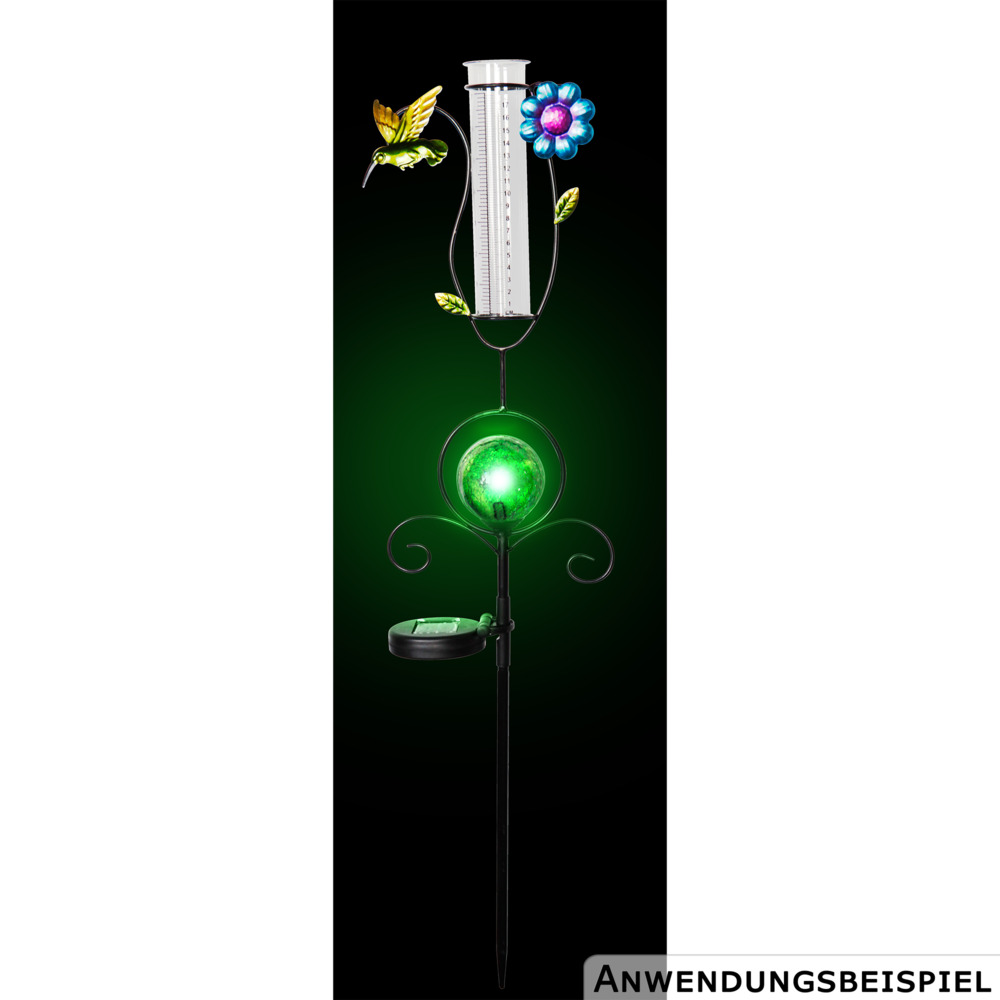 Solar Gartenstecker in verschiedenen Designs mit Regenmesser image number 2