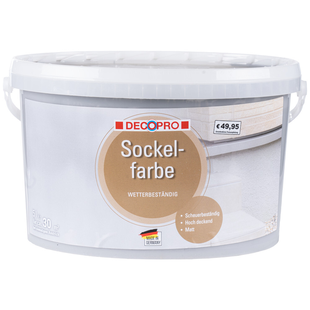 DECOPRO Sockelfarbe 5 Liter in basaltgrau