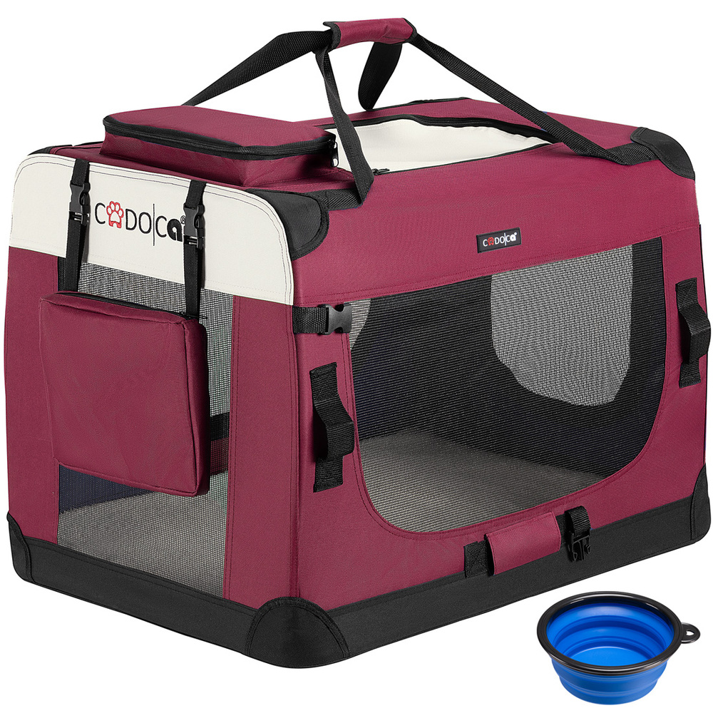 Tiertransportbox L 70 x 52 x 50 cm Dunkelrot