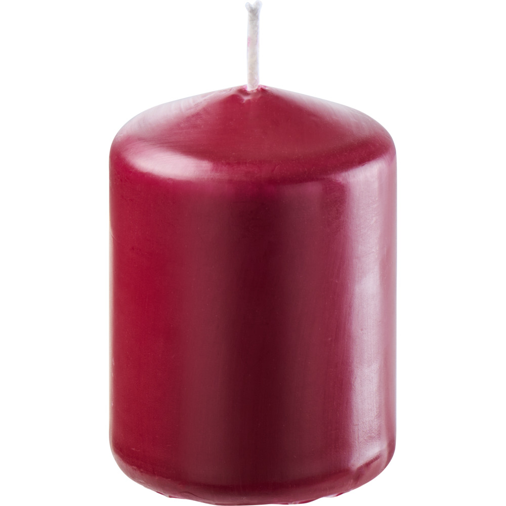 Stumpenkerze 80 x Ø 57 mm weinrot