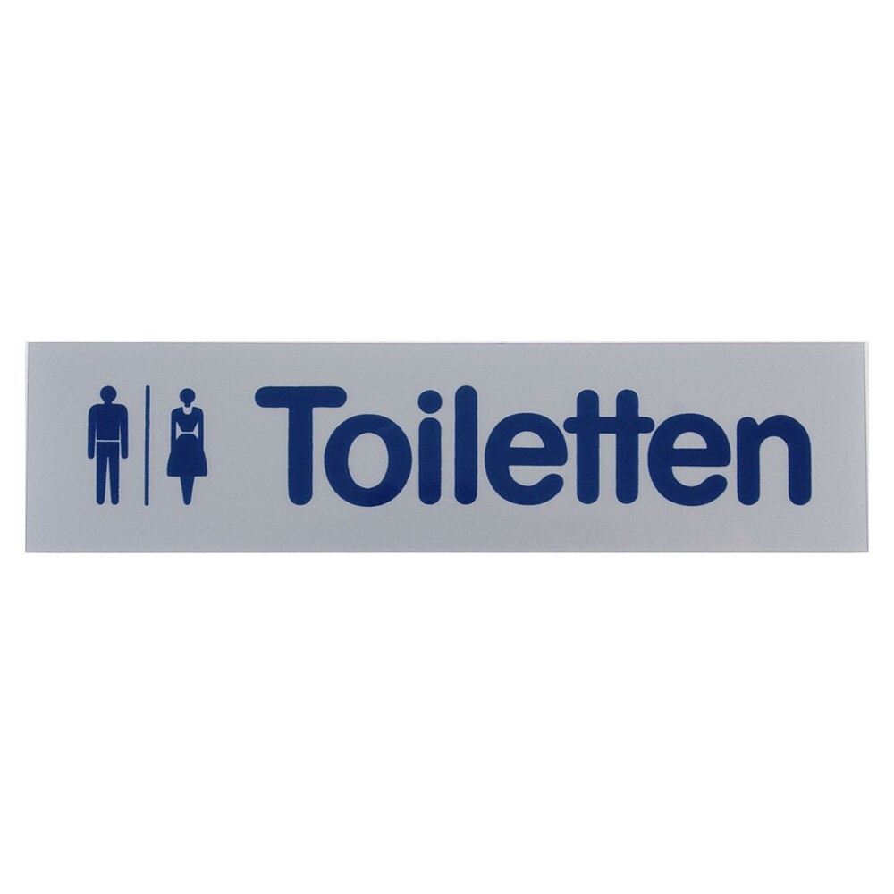 Türschild 160 x 40 mm, selbstklebend, Toiletten