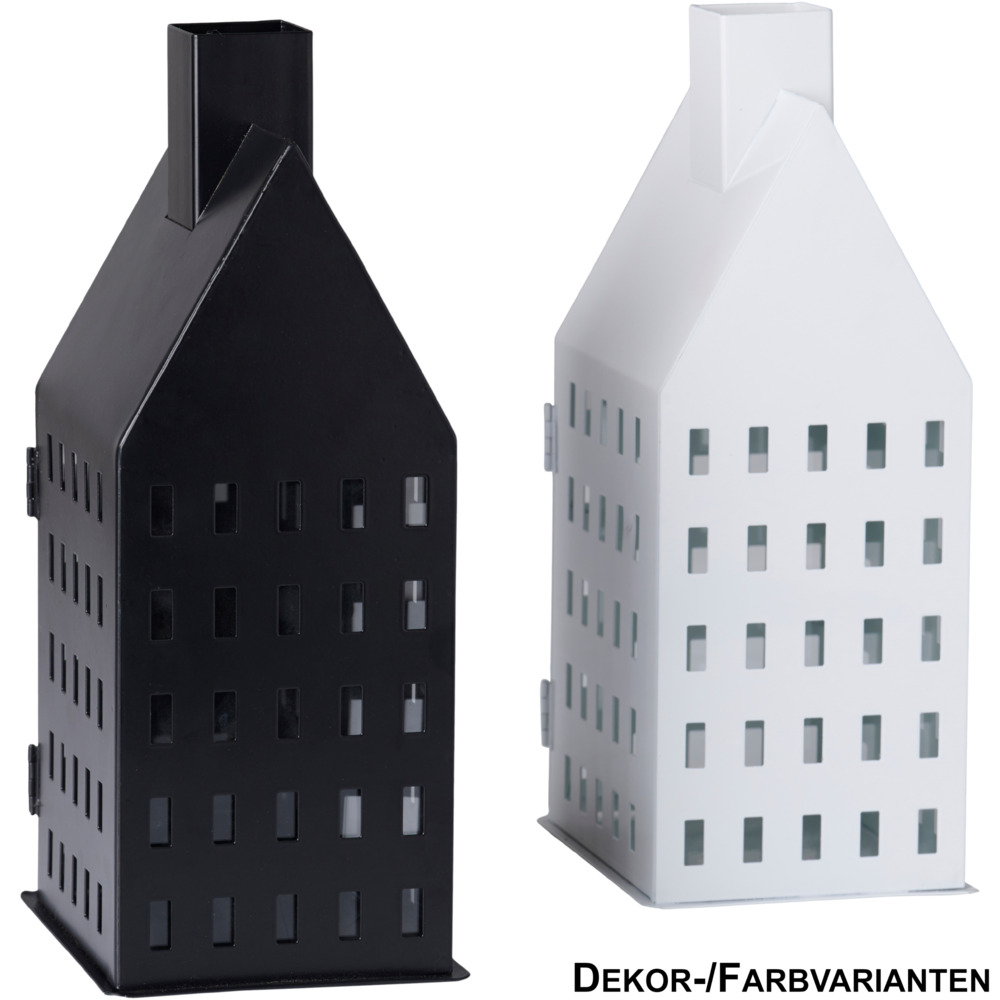 Dekohaus 30 cm Metall Farbauswahl image number 1